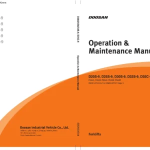 Doosan D20S-9 D25S-9 D30S-9 D33S-9 D35C-9 Forklift Operation & Maintenance Manual - PDF Download