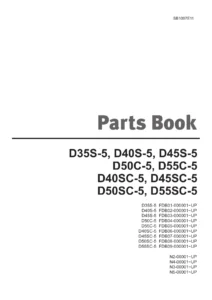 Doosan D35S-5 D40S-5 D45S-5 D50C-5 D55C-5 SC Series Lift Truck Parts Book SB1097E11