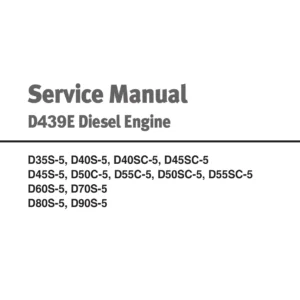Doosan D439E Diesel Engine Service Manual SB4323E00 - D35S-5 D90S-5 Forklift Repair