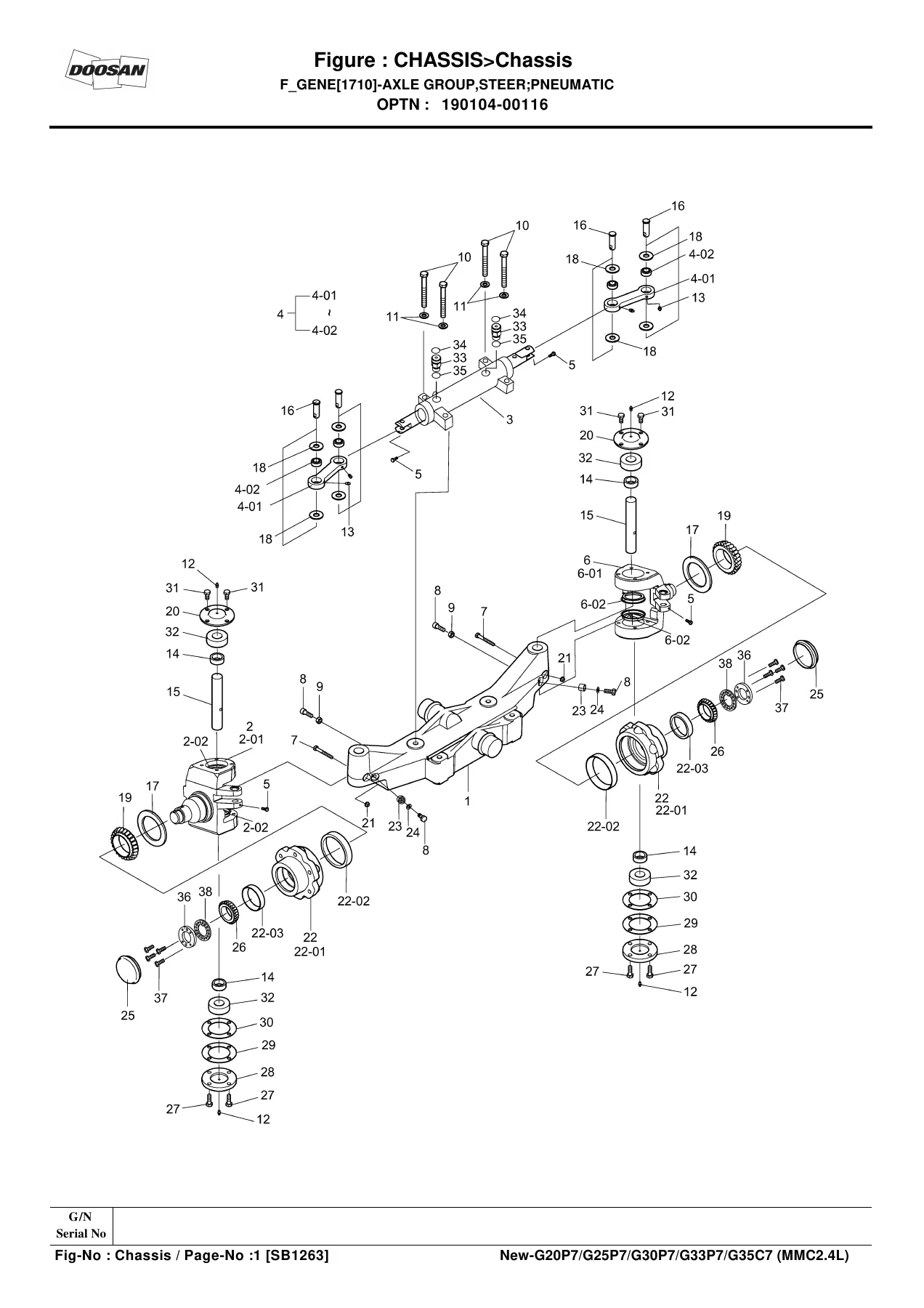 Doosan G20P-7 / G25P-7 / G30P-7 / G33P-7 / G35C-7 Forklift Parts Book SB1263E02 (MMC 2.4L) PDF Download - Image 2