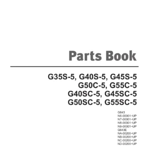 Doosan G35S-5 G40S-5 G45S-5 G50C-5 G55C-5 SC Forklift Parts Book SB1098E02