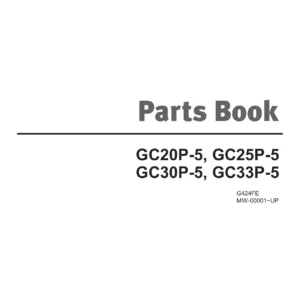 Doosan GC20P-5 GC25P-5 GC30P-5 GC33P-5 Forklift Parts Book SB1096E10 - Illustrated Parts Catalog PDF