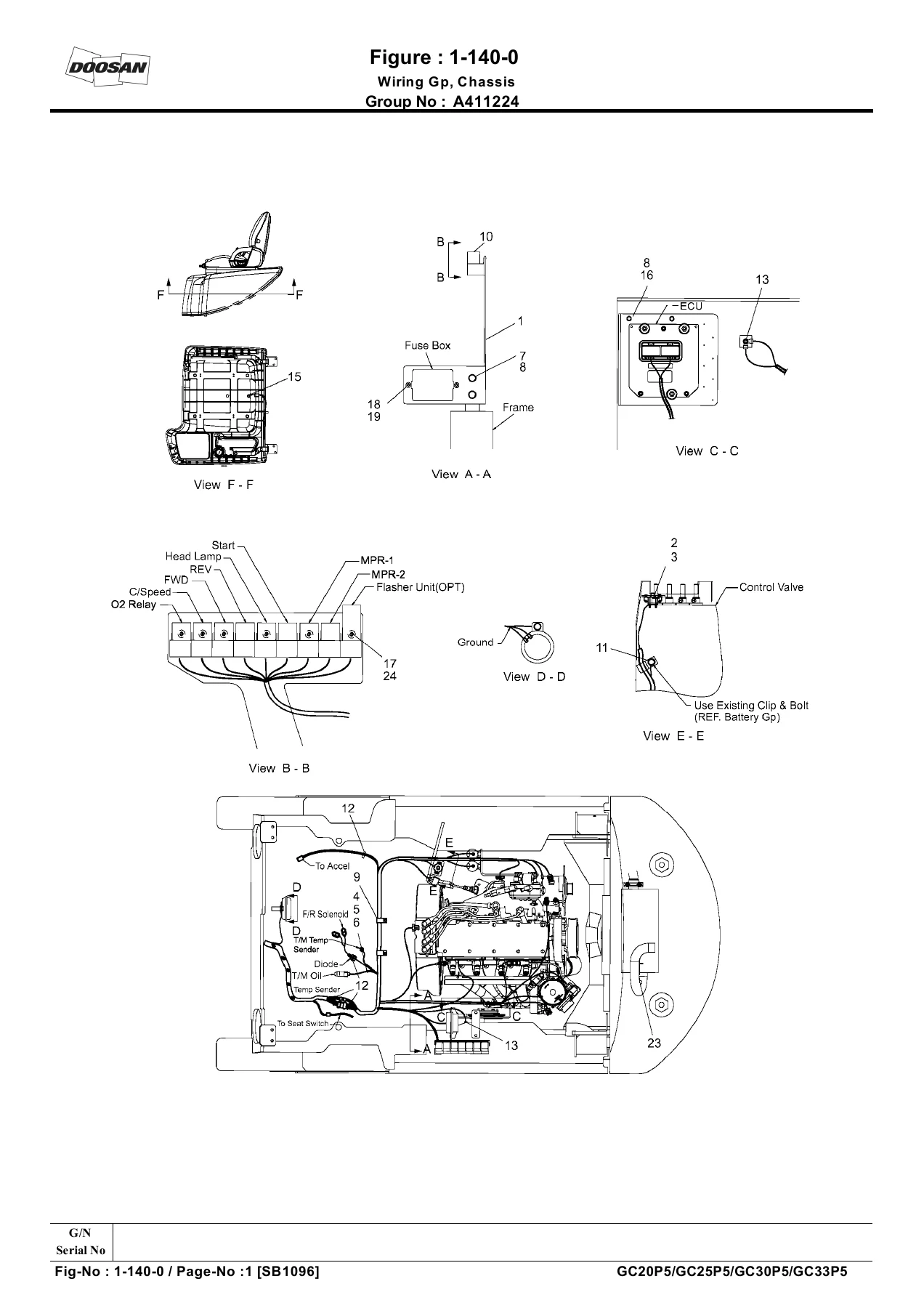 Doosan GC20P-5 GC25P-5 GC30P-5 GC33P-5 Forklift Parts Book SB1096E14 PDF - Image 3