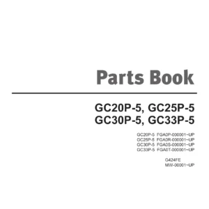Doosan GC20P-5 GC25P-5 GC30P-5 GC33P-5 Forklift Parts Book SB1096E14 PDF