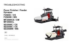 Dynapac Paver Finisher & Feeder Troubleshooting Manual - F2500C F2500W MF2500CS SD2500C SD2550C SD2500W Fault Code PDF 4812019499