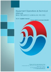 ERMA FIRST BWTS FIT 1x1200 Equipment Operations & Technical Manual - Volume III Suppliers' Manuals