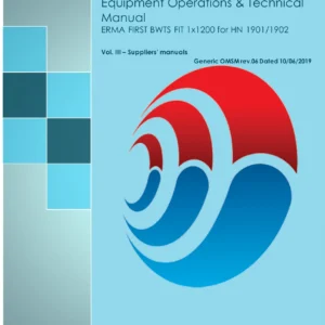 ERMA FIRST BWTS FIT 1x1200 Equipment Operations & Technical Manual - Volume III Suppliers' Manuals