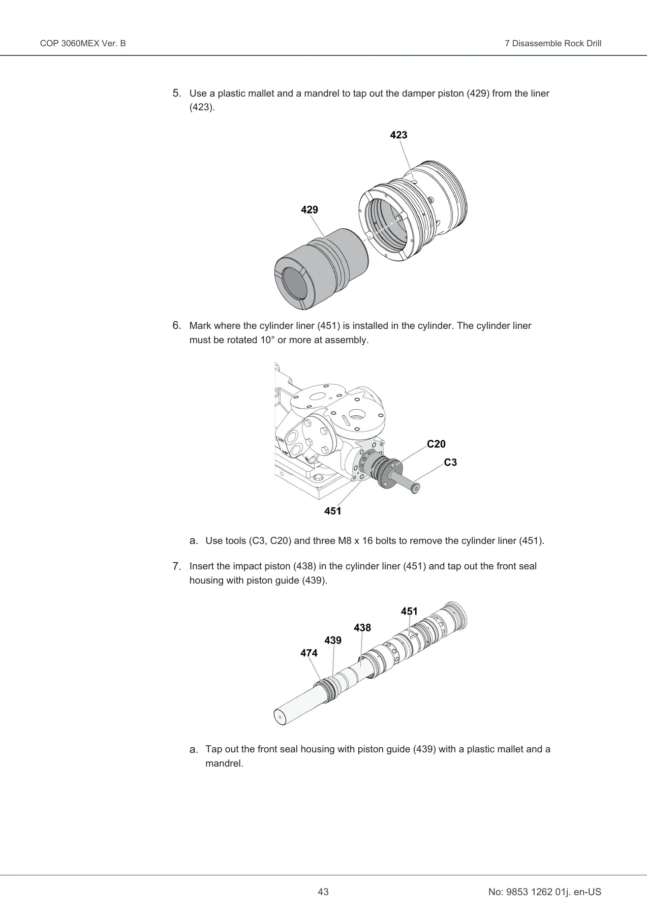Epiroc COP 3060MEX Ver. B Hydraulic Rock Drill Overhaul Manual - PDF Download - Image 3