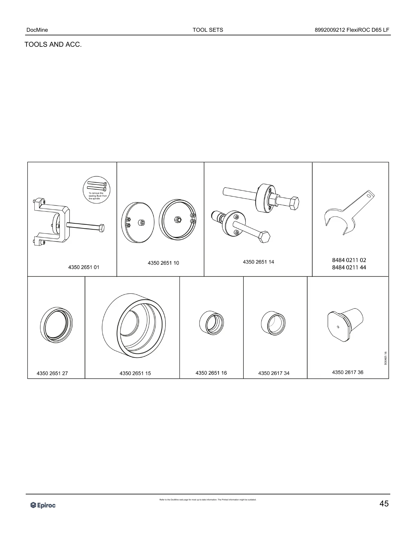 Epiroc FlexiROC D65 LF Spare Parts Catalog 8992009212 PDF Download - Image 2