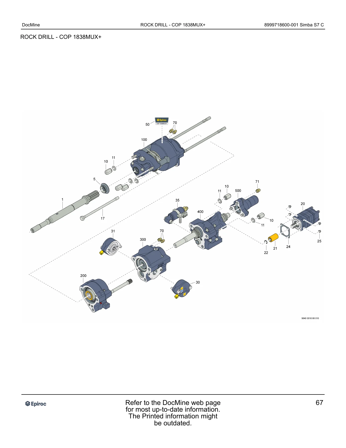 Epiroc Simba S7 C Spare Parts Catalog 8999718600-001 PDF - Image 3