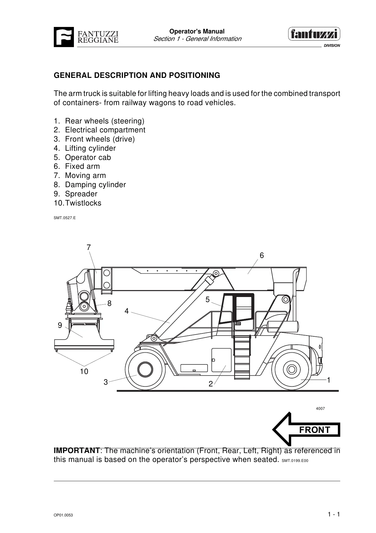 Fantuzzi Reggiane CS 45 KE Operator & Maintenance Manual - Container Stacker PDF Download - Image 2