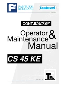 Fantuzzi Reggiane CS 45 KE Operator & Maintenance Manual - Container Stacker PDF Download