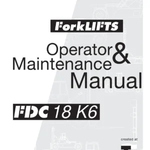 Fantuzzi Reggiane FDC 18 K6 Forklift Operator & Maintenance Manual - PDF