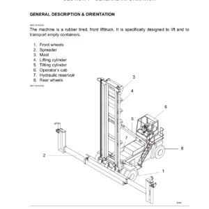 Fantuzzi Reggiane FDC 25 K7 Container Handler Forklift Operator and Maintenance Manual