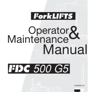 Fantuzzi Reggiane FDC 500 G5 Forklift Operator and Maintenance Manual - PDF Download