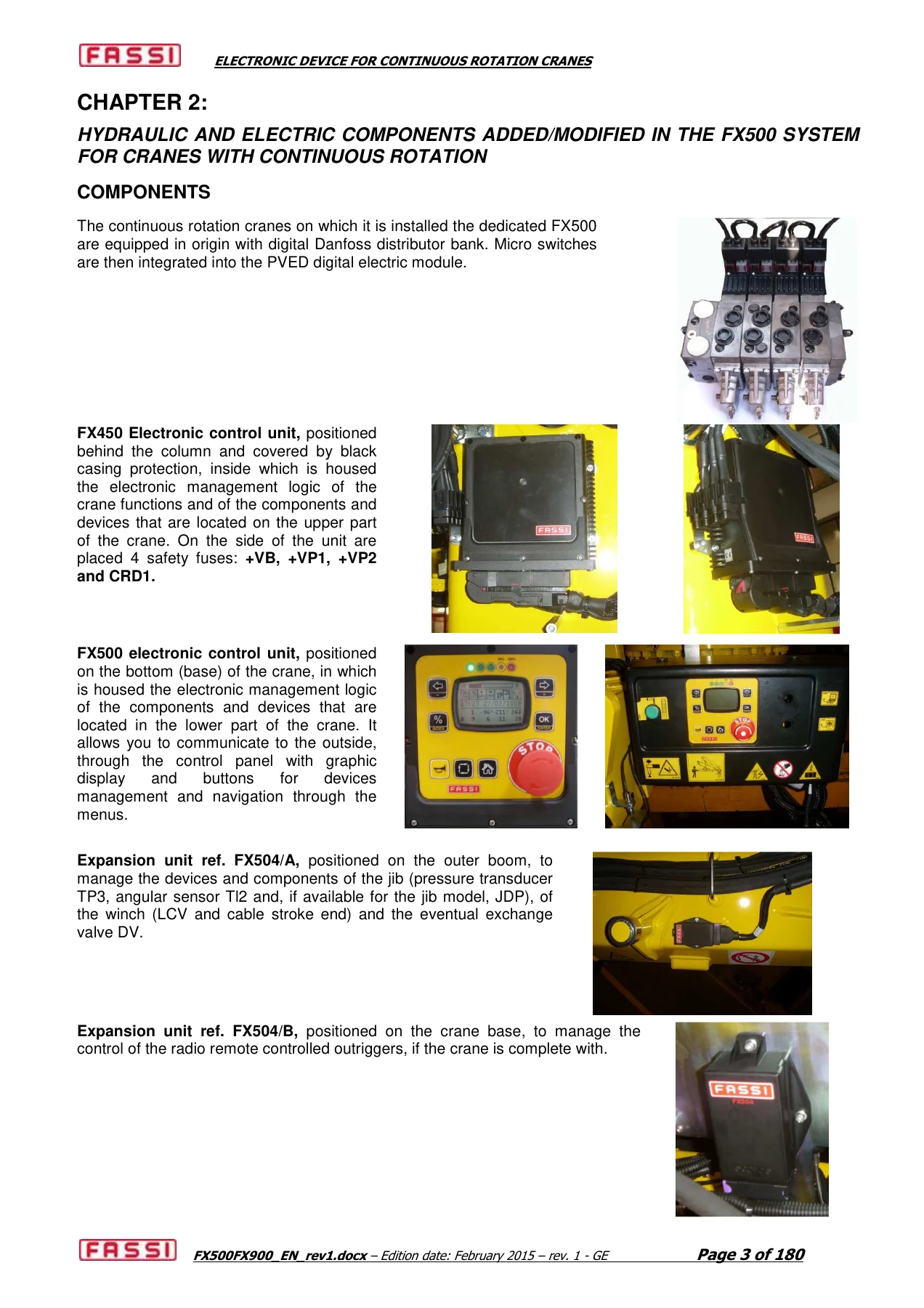Fassi FX500 FX900 Electronic Devices Service and Diagnostic Manual 2015 - Continuous Rotation Cranes - Image 2