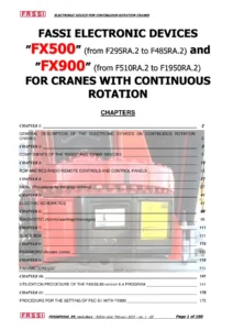 Fassi FX500 FX900 Electronic Devices Service and Diagnostic Manual 2015 - Continuous Rotation Cranes