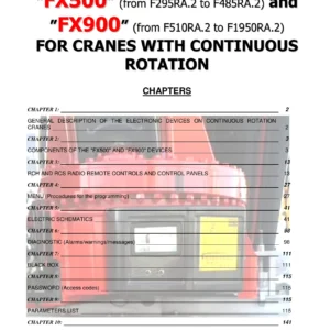 Fassi FX500 FX900 Electronic Devices Service and Diagnostic Manual 2015 - Continuous Rotation Cranes