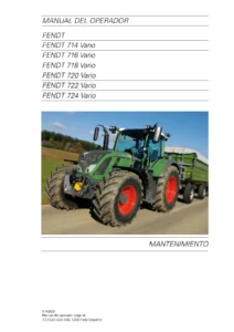 Fendt 714 716 718 720 722 724 Vario Manual de Mantenimiento y Servicio en Español - Descarga PDF
