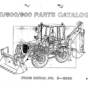 Fermec 700 800 900 Loader Backhoe Parts Catalogue PDF - Serial S6000 Onward (6199002M3)