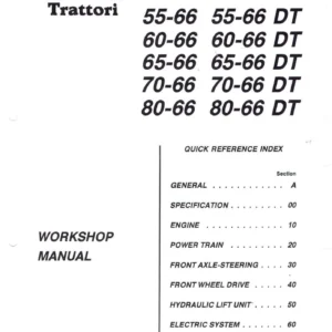 Fiat 55-66 60-66 65-66 70-66 80-66 DT Tractor Workshop Manual - PDF