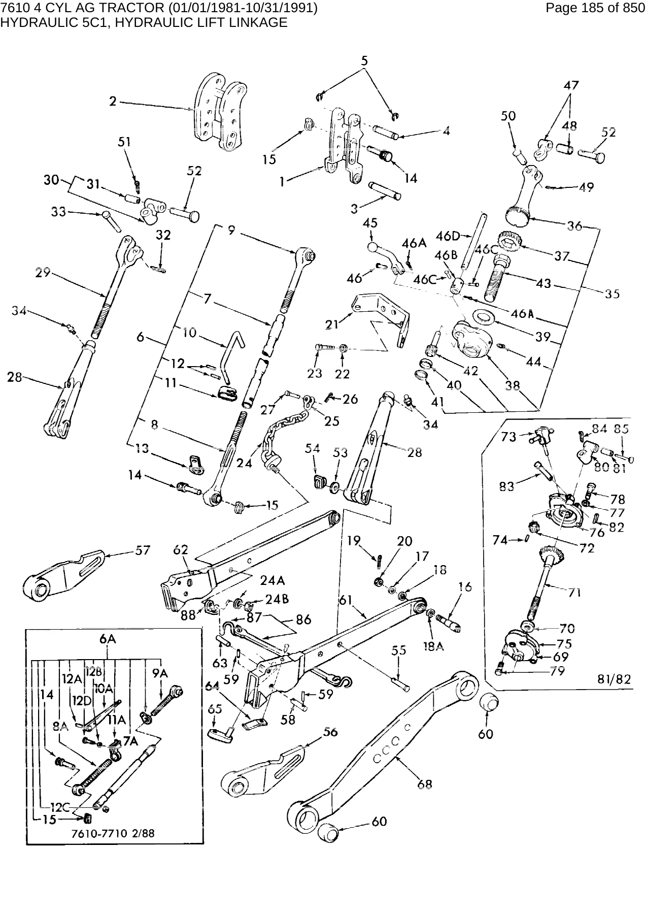 Ford 7610 4 Cyl AG Tractor Parts Catalogue 1981-1991 PDF Download - Image 3