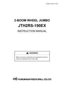 Furukawa JTH2RS-190EX 2-Boom Wheel Jumbo Instruction Manual (HD190 Drifter, GH190 Guide Shell)