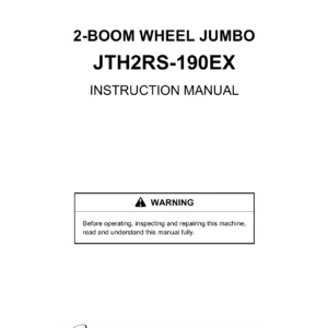 Furukawa JTH2RS-190EX 2-Boom Wheel Jumbo Instruction Manual (HD190 Drifter, GH190 Guide Shell)