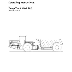 GHH MK-A20.1 Dump Truck Operating Instructions Manual - Vehicle 3089/16