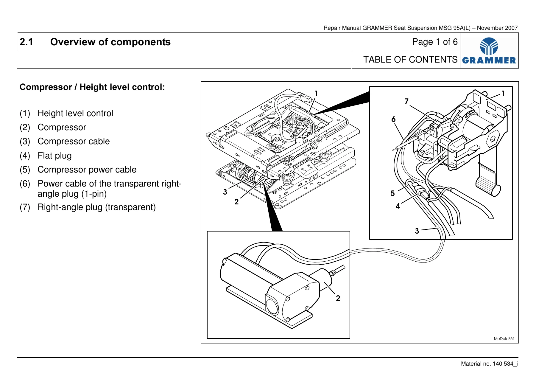 GRAMMER MSG 95A(L) Seat Suspension Repair Manual 2007 - Instant PDF Download - Image 2