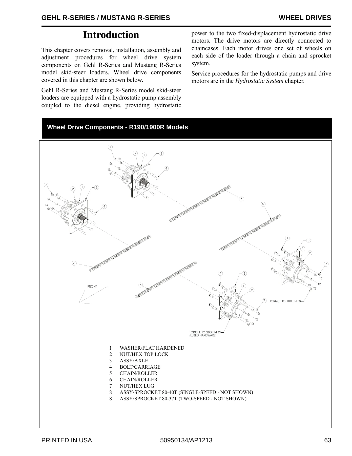 Gehl R190 R220 R260 & Mustang 1900R 2200R 2600R Skid-Steer Loader Service Repair Manual PDF - Form 50950134 - Image 3