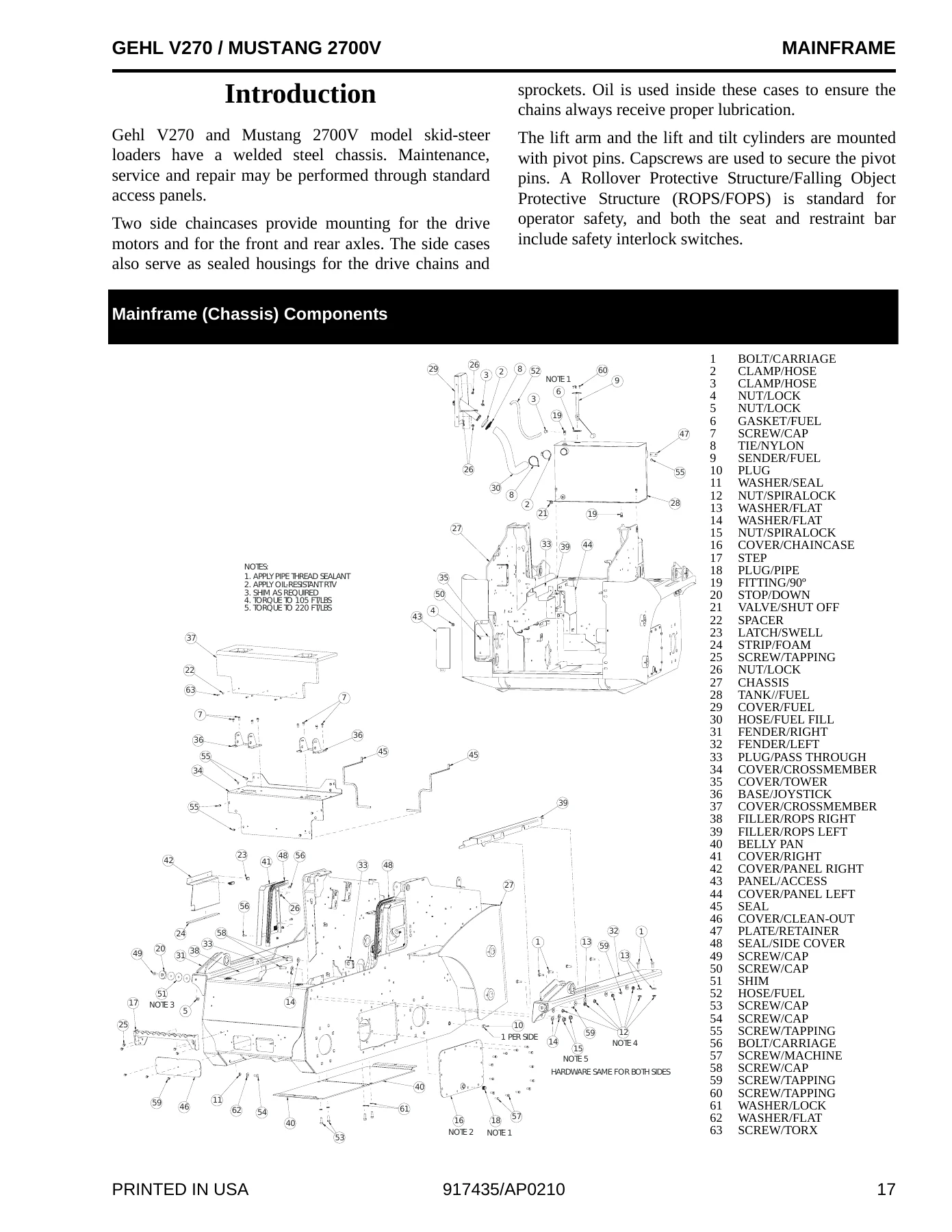 Gehl V270 & Mustang 2700V Skid-Steer Loader Service Manual PDF - Form 917435 Rev A Download - Image 2
