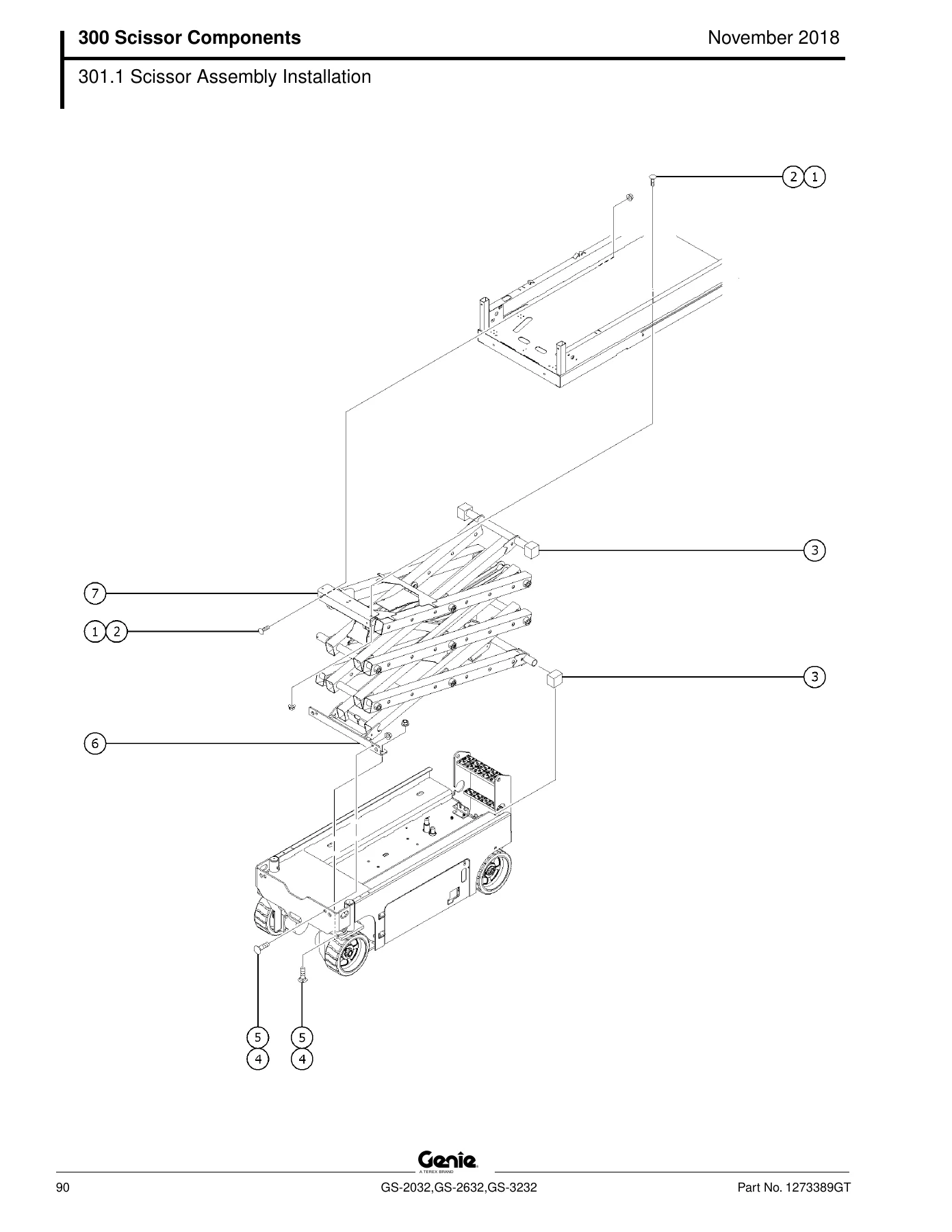 Genie GS-2032 GS-2632 GS-3232 Scissor Lift Parts Manual - November 2018 PDF Download - Image 3