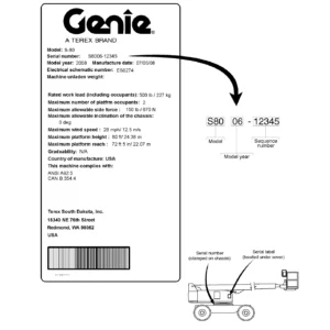 Genie S-80 S-85 Boom Lift Parts Manual 2015 - PDF Parts Catalog SN 3082 to 7999