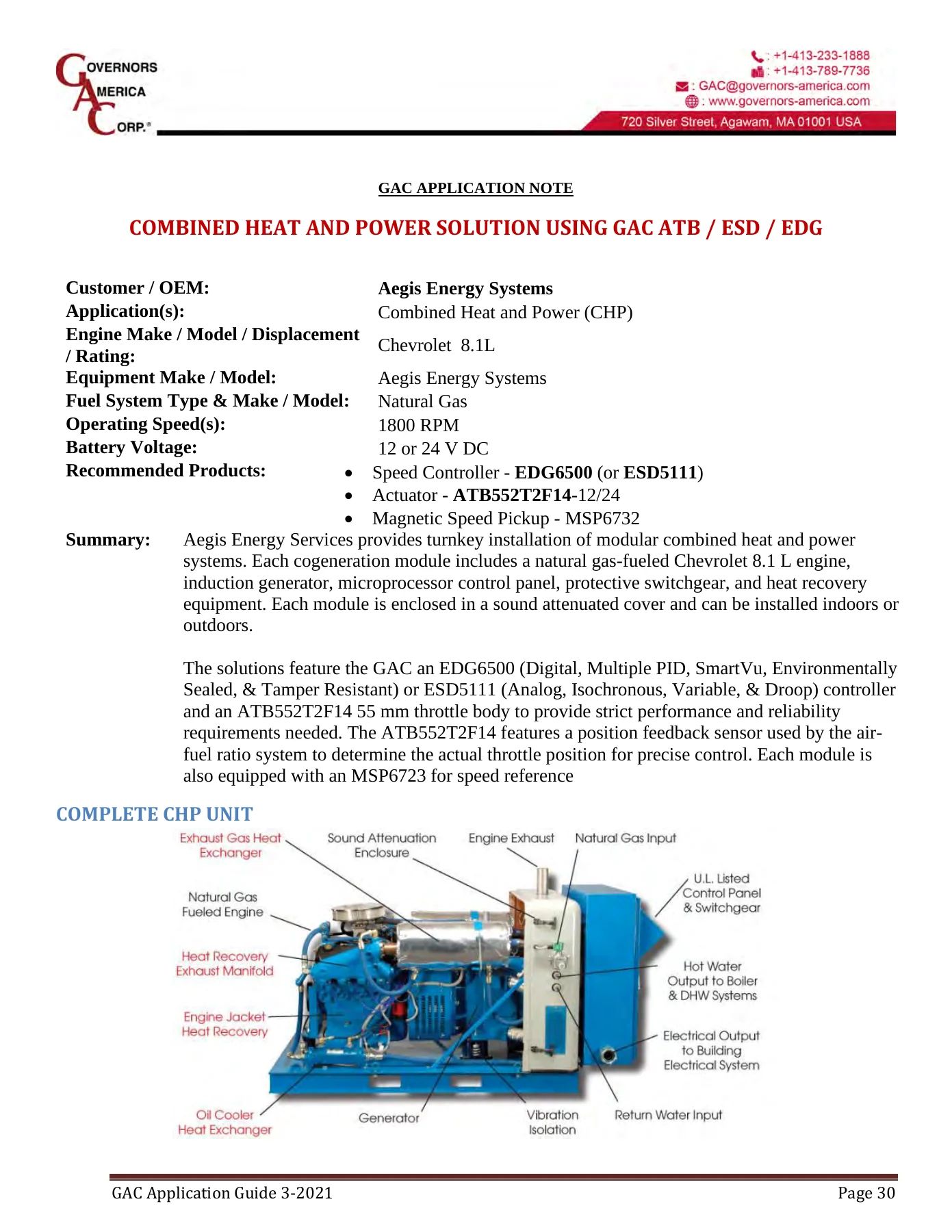 Governors America Corp GAC Product Application Guide 2021 - Electronic Governor Systems for Diesel, Natural Gas & Propane Engines - Image 3