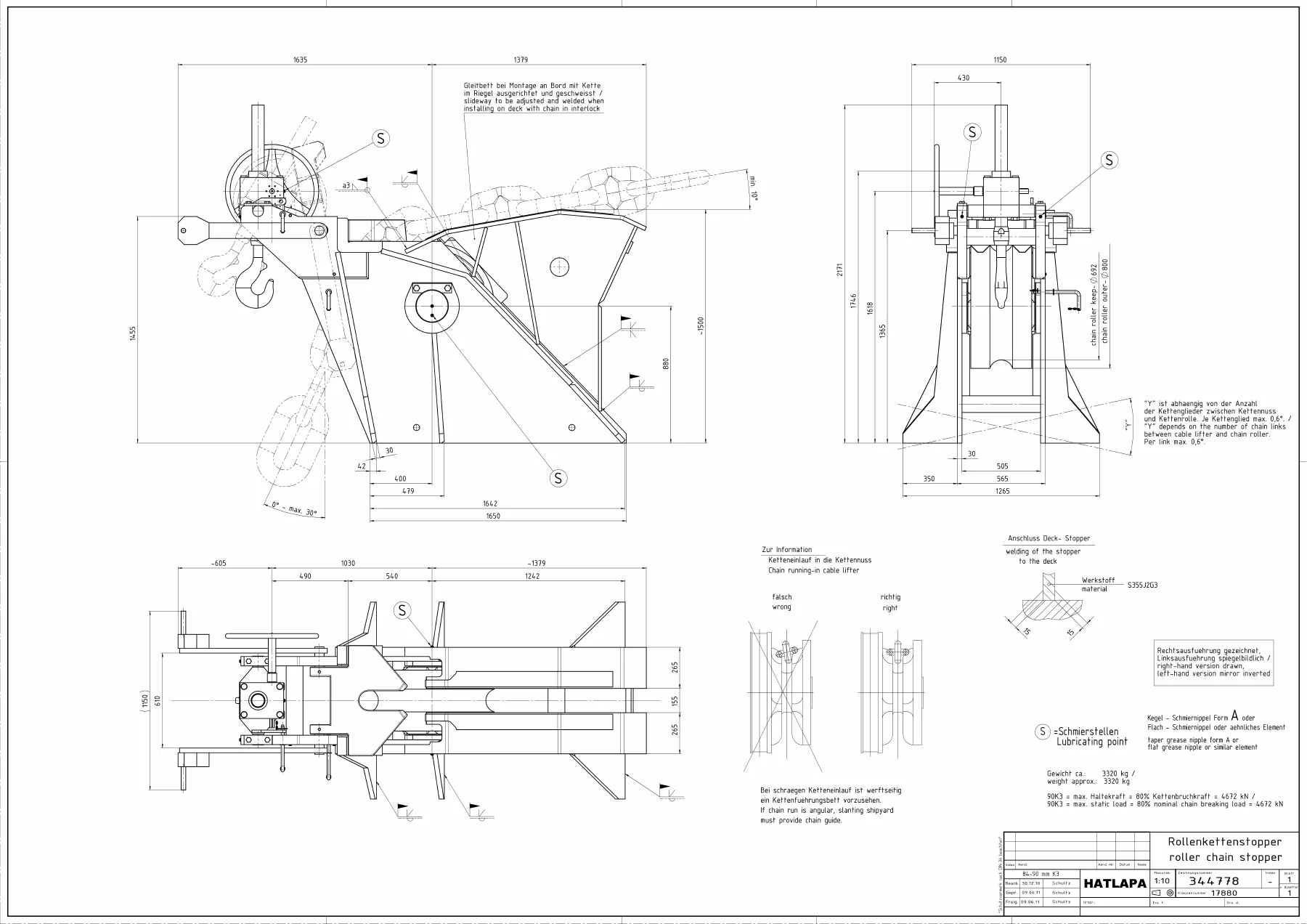 HATLAPA Deck Machinery Technical Documentation 10.7551 - Windlass & Auto Tension Mooring Winch Manual - Image 2