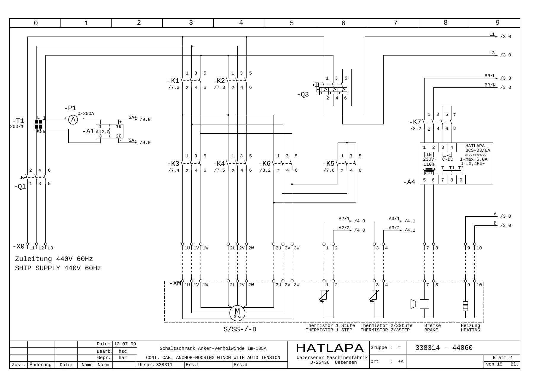 HATLAPA Deck Machinery Technical Documentation 10.7551 - Windlass & Auto Tension Mooring Winch Manual - Image 3