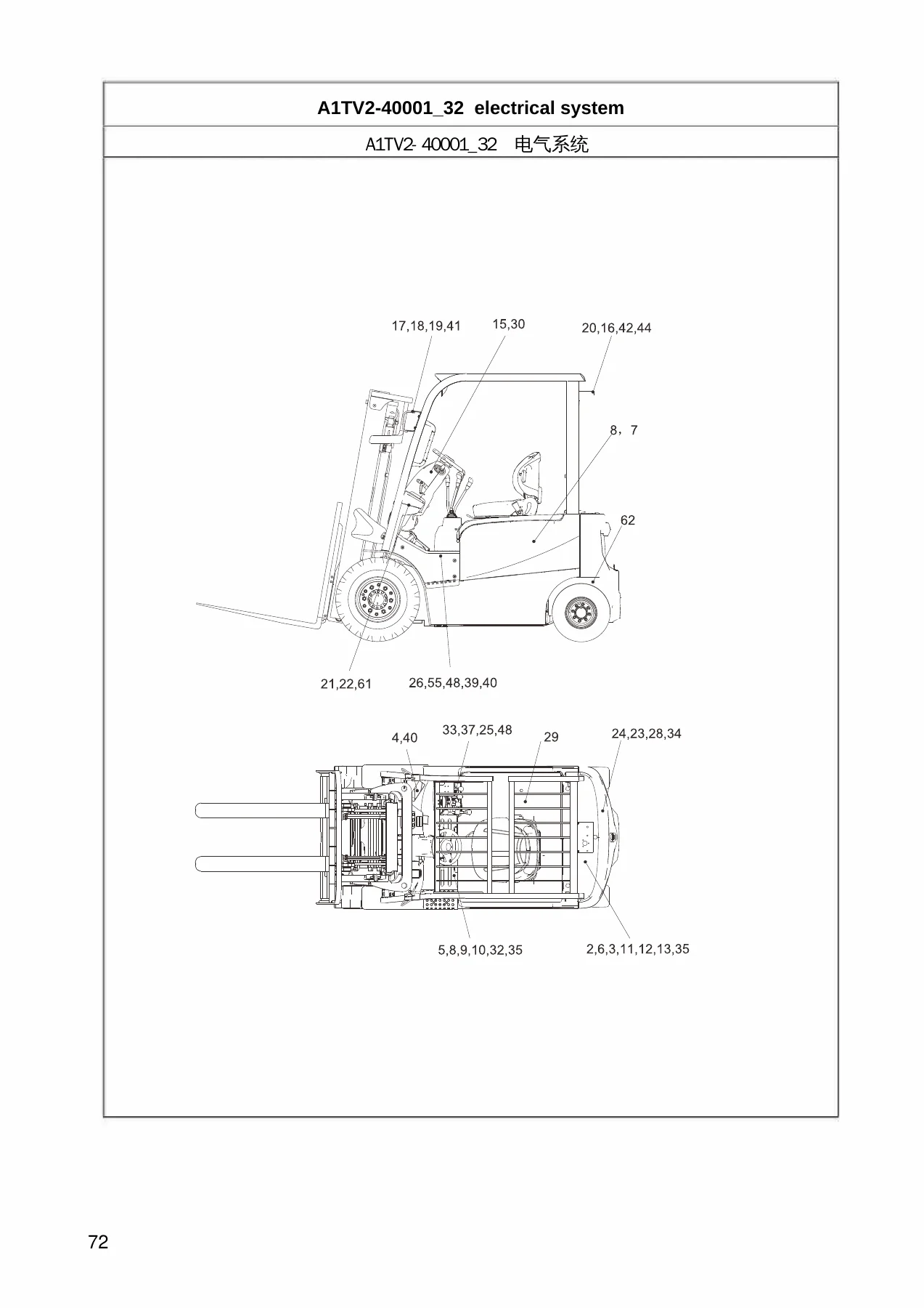 HELI CPD25-A3LIH4-M H4 Series 2-2.5t Lithium Battery Forklift Parts Manual PDF - Image 3