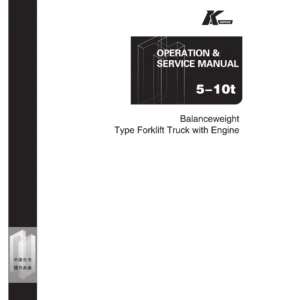HELI K Series 5-10t Forklift Truck Operation and Service Manual PDF