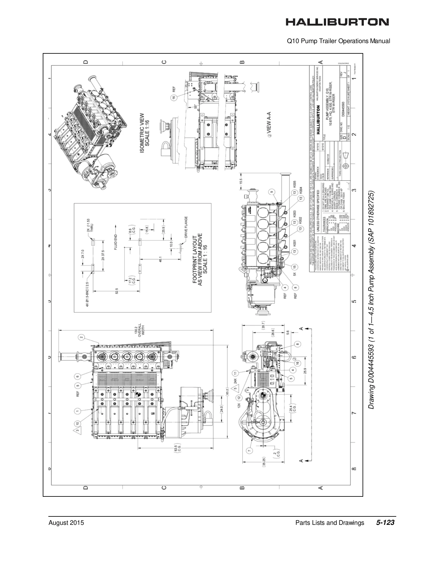 Halliburton Cummins QSK50 Q10 Pump Trailer Operations Manual - Part No. 102530640 - Image 3