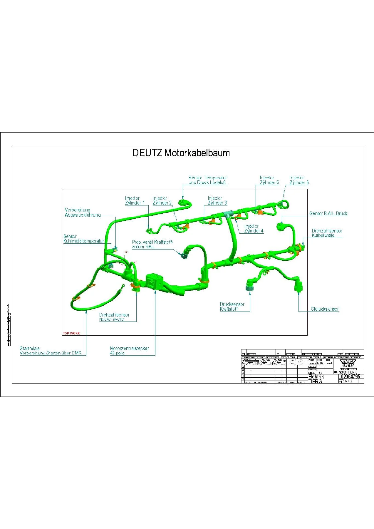 Hamm 3412 & 3520 Tier 3 Electrical Circuit Diagrams Manual - HAMMTRONIC 3412HT to 3625HT Wiring Schematics - Image 2