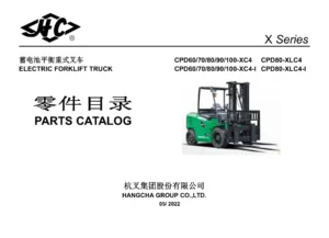 Hangcha CPD60-100 XC4 Electric Forklift Parts Catalog 2022 – PDF Download