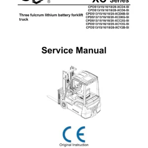 Hangcha XC Series CPDS13-20 Lithium Battery Forklift Service Manual 2023 - PDF Download