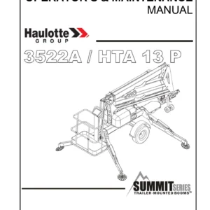 Haulotte Bil-Jax 3522A HTA 13 P Operator and Maintenance Manual - PDF Download