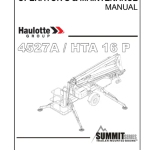 Haulotte Bil-Jax 4527A / HTA 16 P Aerial Work Platform Operator and Maintenance Manual