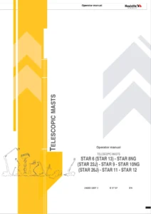 Haulotte STAR 6 STAR 8NG STAR 9 STAR 10NG STAR 11 STAR 12 Telescopic Mast Operator Manual