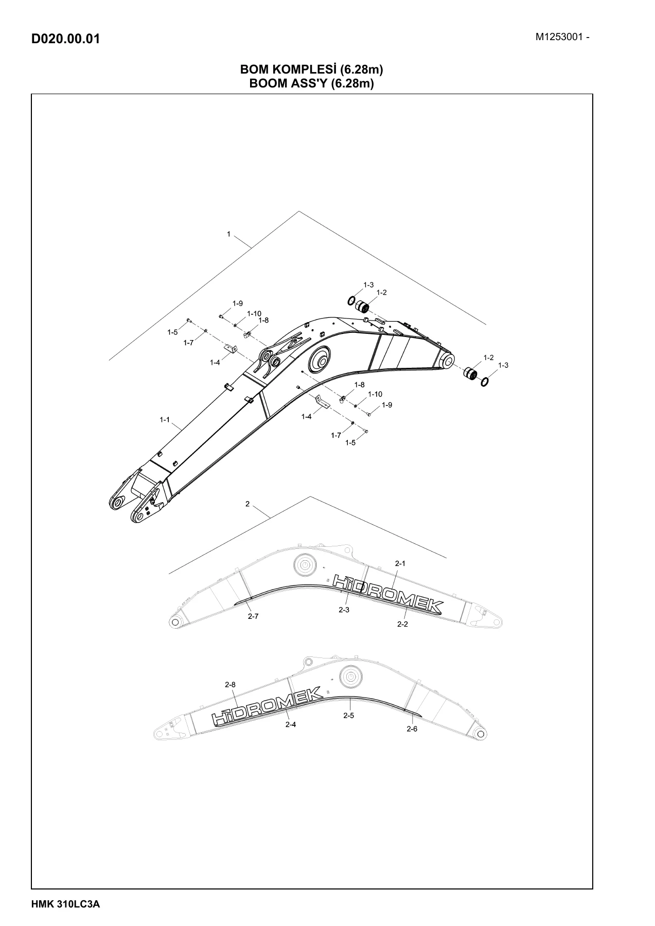 Hidromek HMK 310LC-3A Excavator Spare Parts Catalogue 2021 H25732C300U - PDF Download - Image 3