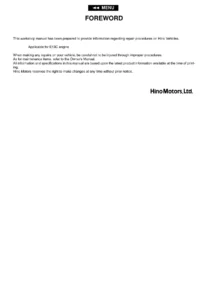 Hino E13C Engine Workshop Manual - Complete E13C / E13C-TI Diesel Service & Repair Manual PDF (Manual No. S5-YE13E01A)