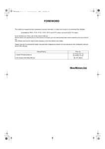 Hino FR1E FS1E FY1E SH1E SR1E SS1E Electrical Wiring Workshop Manual