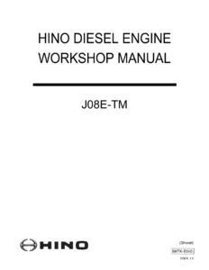 Hino J08E-TM Diesel Engine Workshop Manual PDF